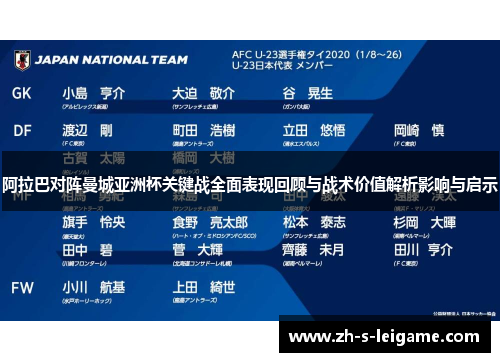 阿拉巴对阵曼城亚洲杯关键战全面表现回顾与战术价值解析影响与启示